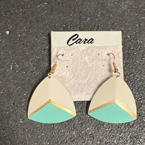 Cara 90s Gold and Mint Earrings